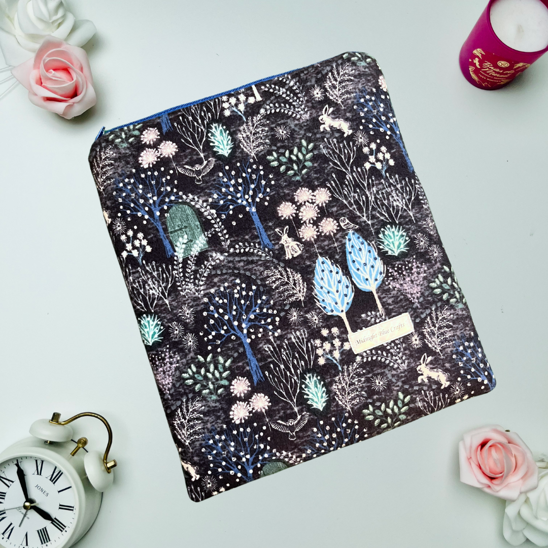 Winter Night Forest - Book Sleeve - Flannel