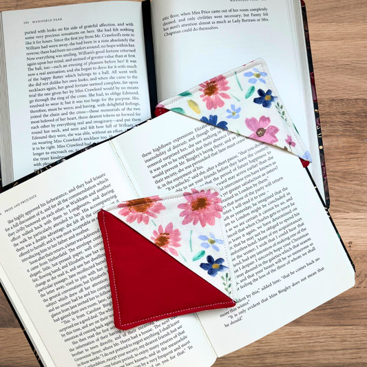 Watercolour Flowers Corner Bookmark