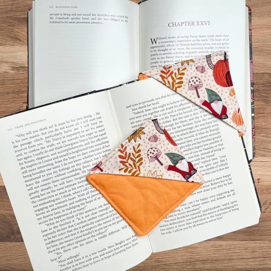 Autumn Gnomes Corner Bookmark