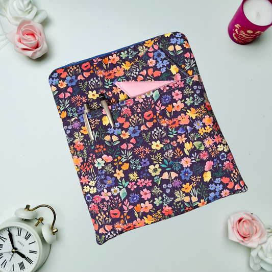 Flower Power - Book Sleeve with pocket